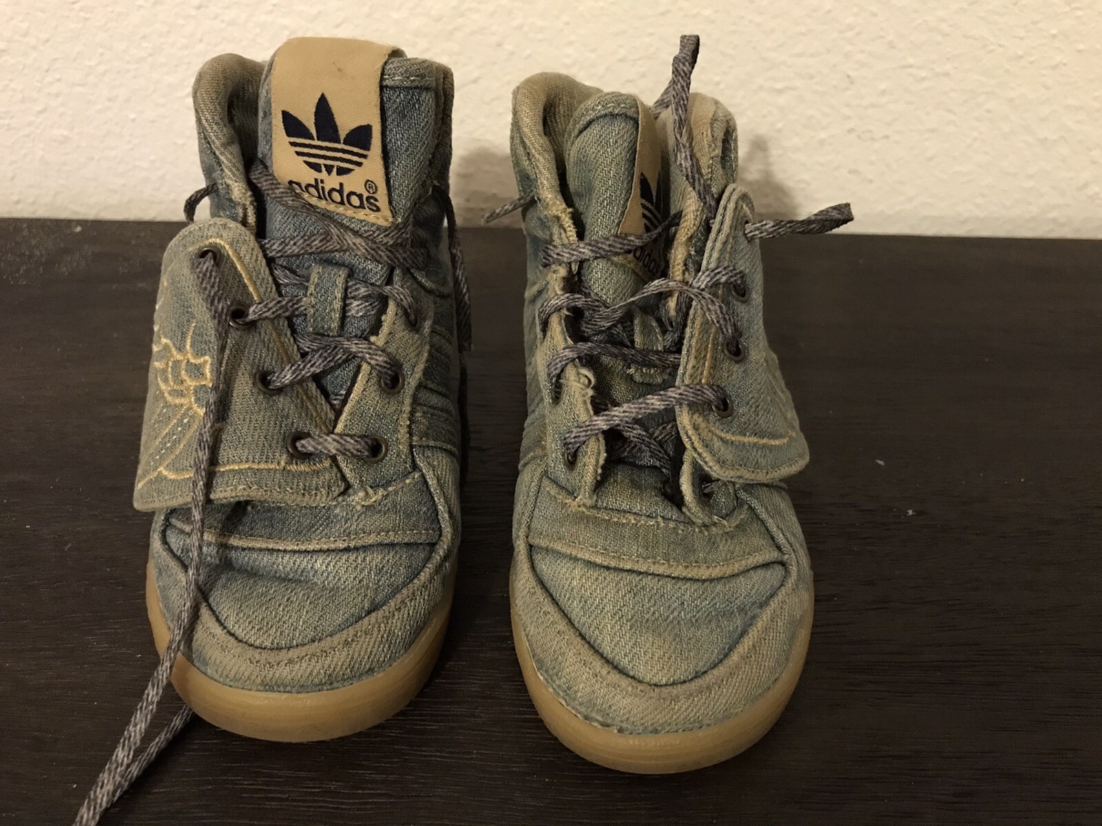 Adidas Originals Toddler Jeremy Scott DENIM WINGS V24622 Authentic SZ 7K🔥