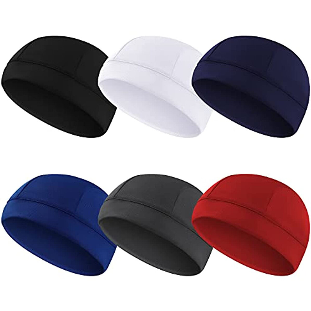 Sweat Wicking Cooling Flag Dome Skull Cap Helmet Liner Sport Beanie Durag Hat