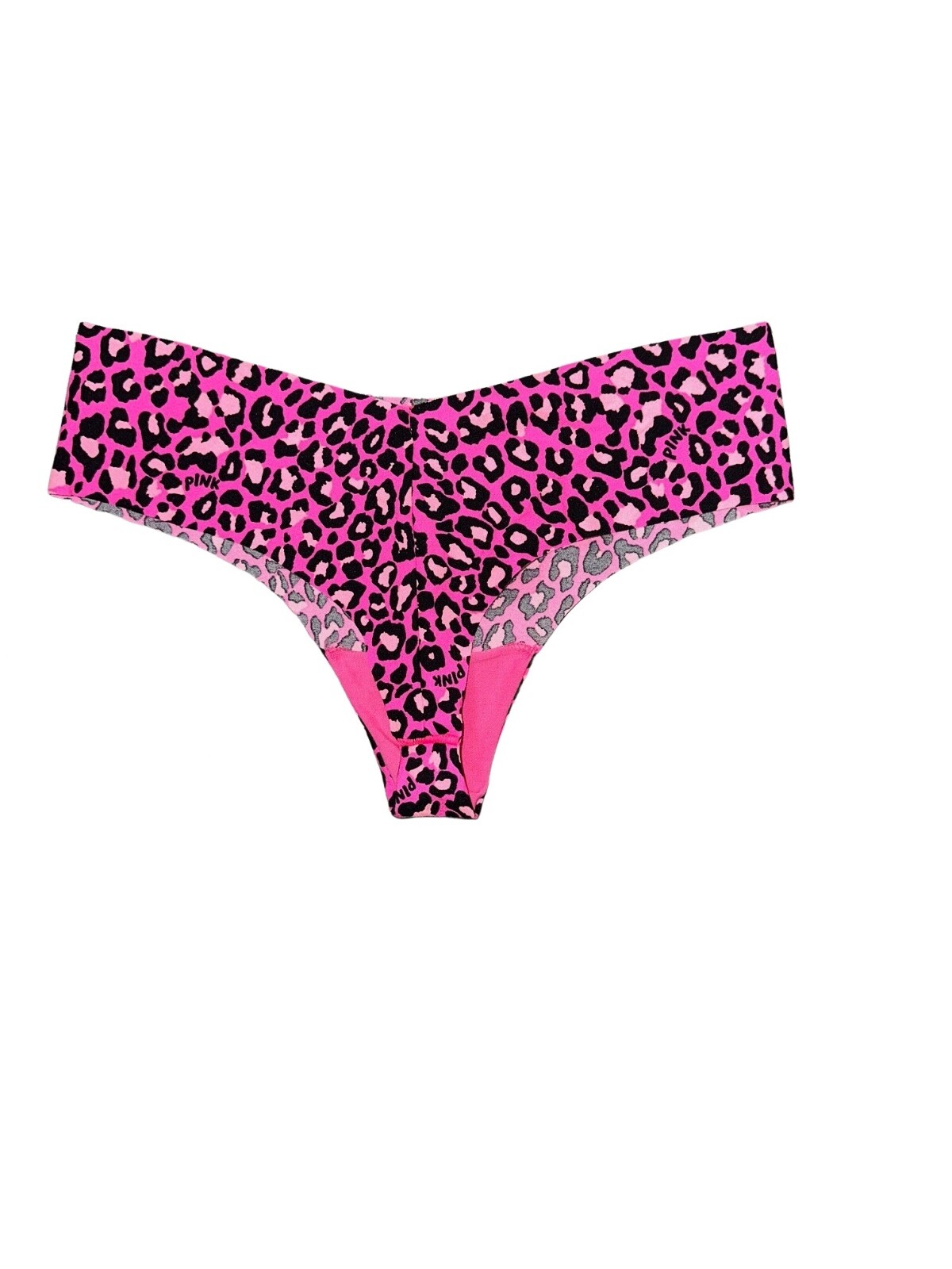 Victoria’s Secret Pink No Show Thong Smooth Panties/Panty Color Pink Leo Nwt