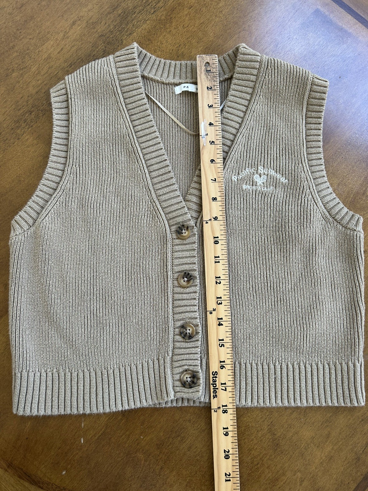 PACSUN Womens Sweater Vest Tennis logo size Medium (a)