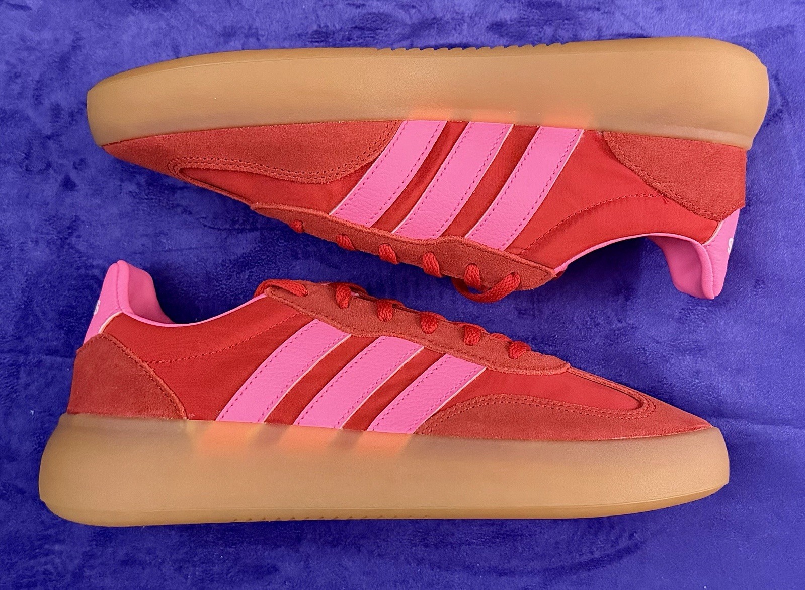 Adidas Barreda Decode J GS Sz 6 / Womens 7 Red Hot Pink Gum Suede JR0759 NIB