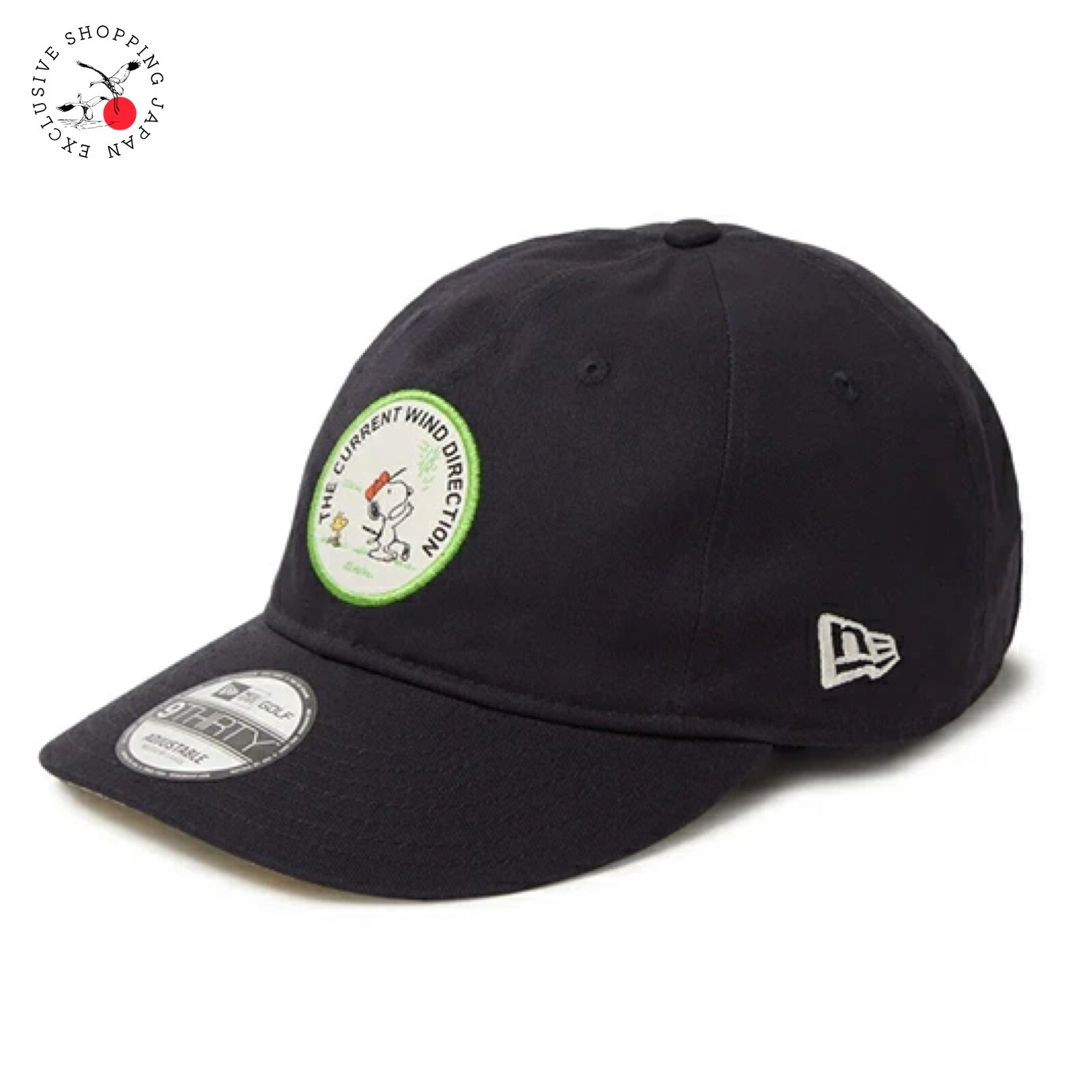 NEW ERA 9THIRTY PEANUTS Woven Patch Adjustable Golf Cap Hat S/M Navy 2025 Snoopy
