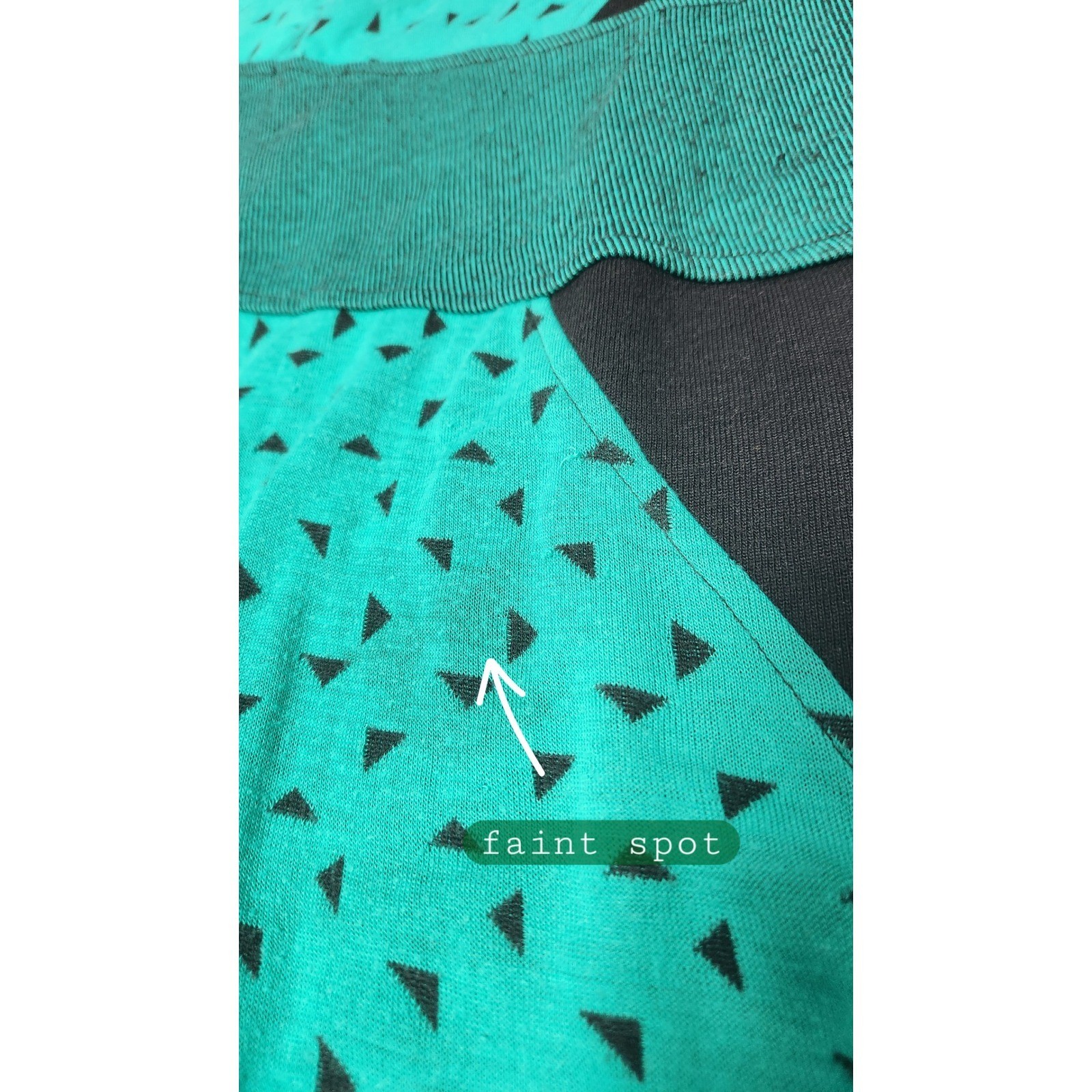 Vintage 80s 90s Gitano Womens Geometric Teal Sweatshirt Retro Top Size M