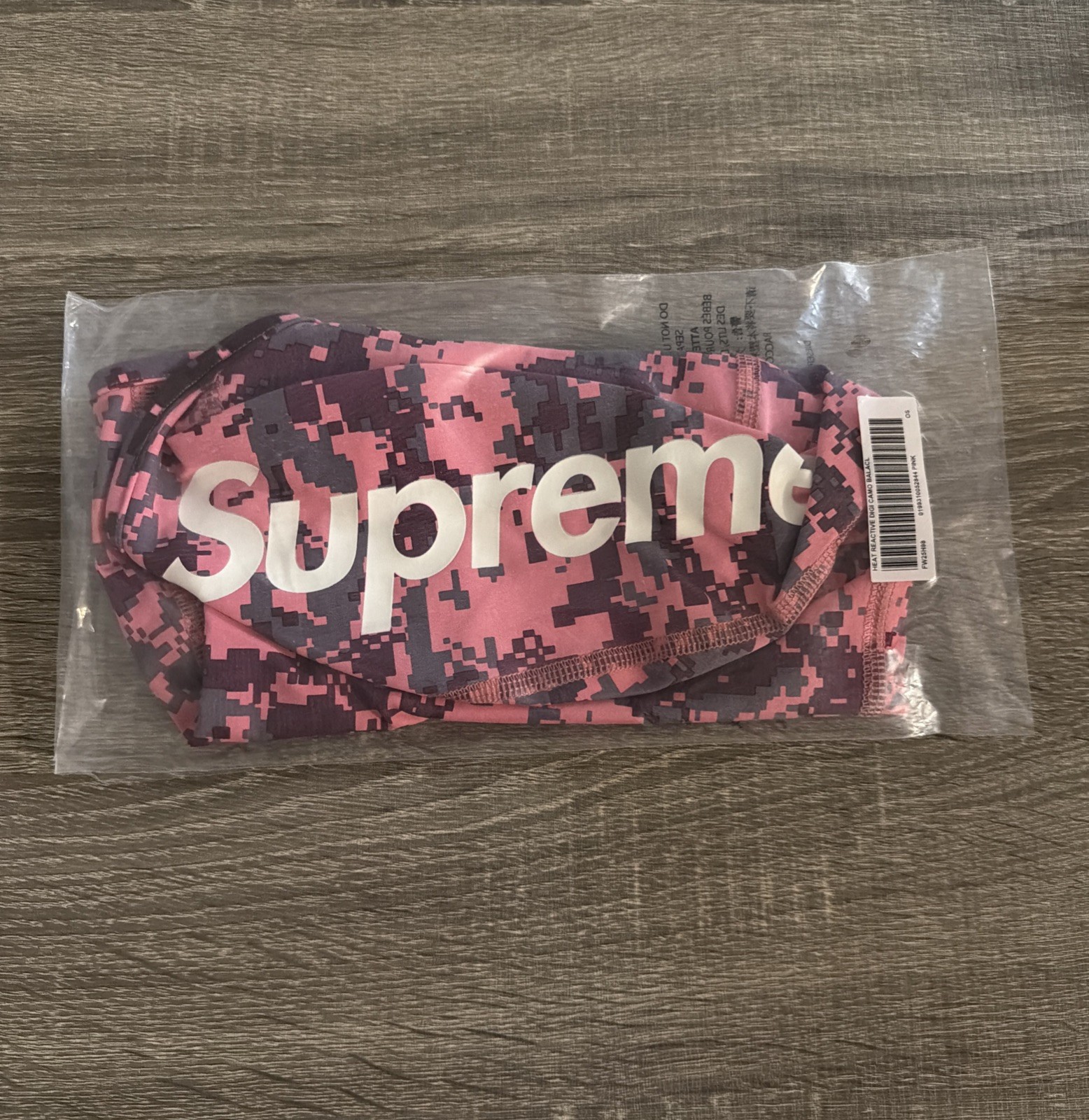 Supreme Heat Reactive Digi Camo Balaclava Pink FW25 AUTHENTIC Or Your Money Back
