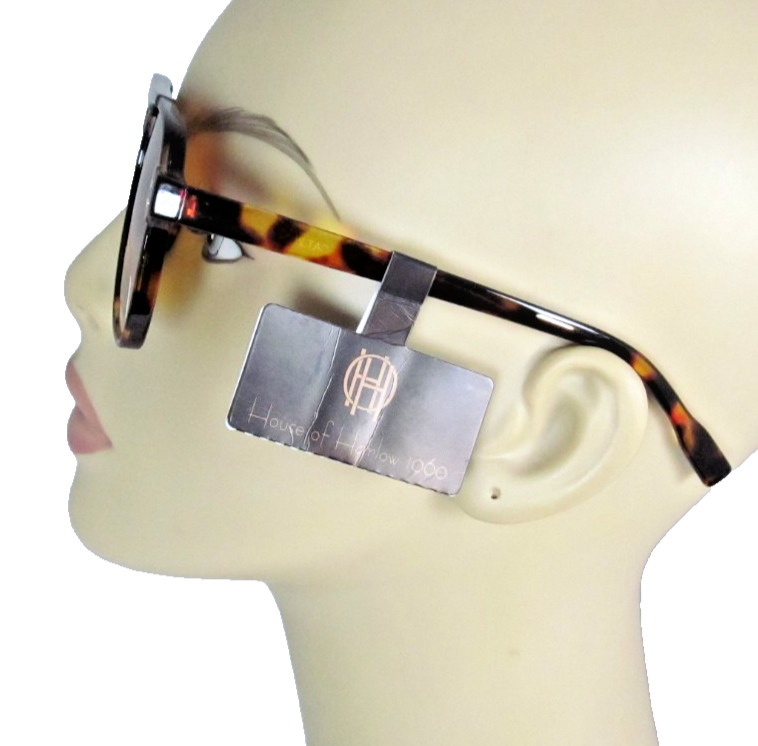 HOUSE OF HARLOW by Nicole Richie Tortoise Shell Aviator Sunglasses Amber Lenses