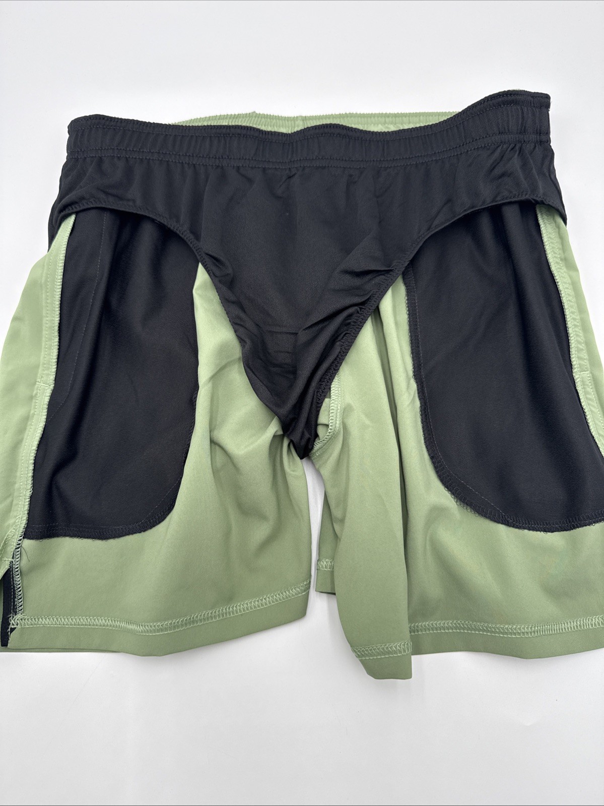 $52 New Balance Men’s Brief Running Shorts 5″ – Green – Large – New With Tags