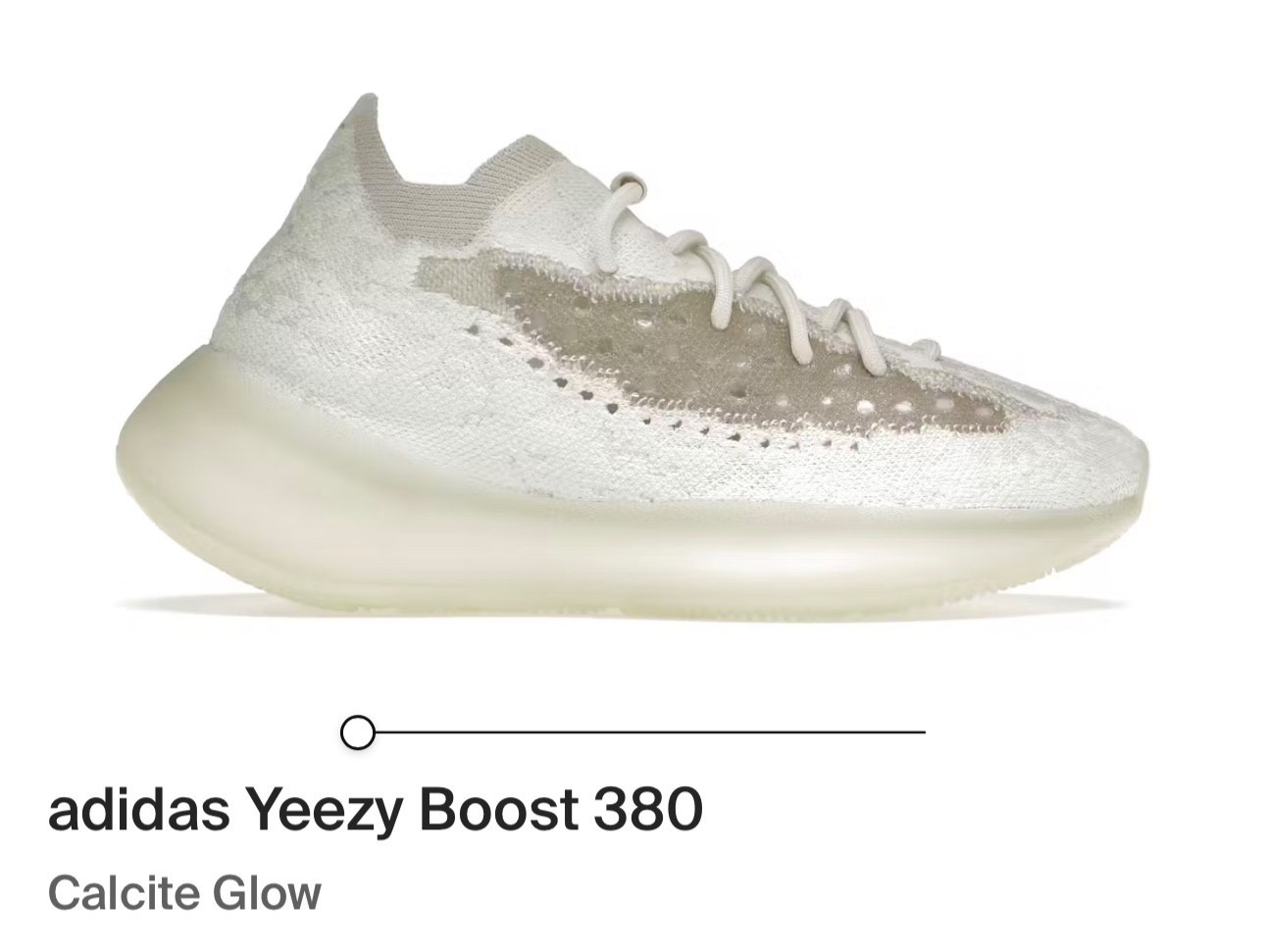 adidas Men’s Yeezy Boost 380 Calcite Glow with box