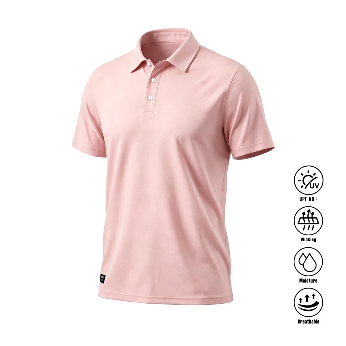 Men’s Quick Dry Polo Shirt UPF 50+ Moisture Wicking Performance Sport Golf Polo
