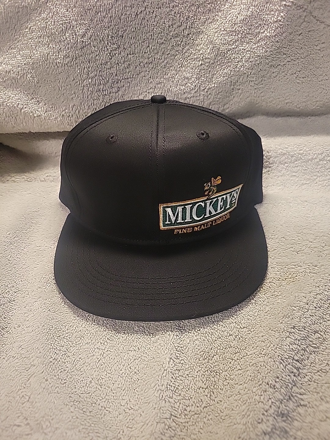 Otto Flex Baseball Cap Unisex Adult L/XL Black Cotton Mickey’s Fine Malt Liquor