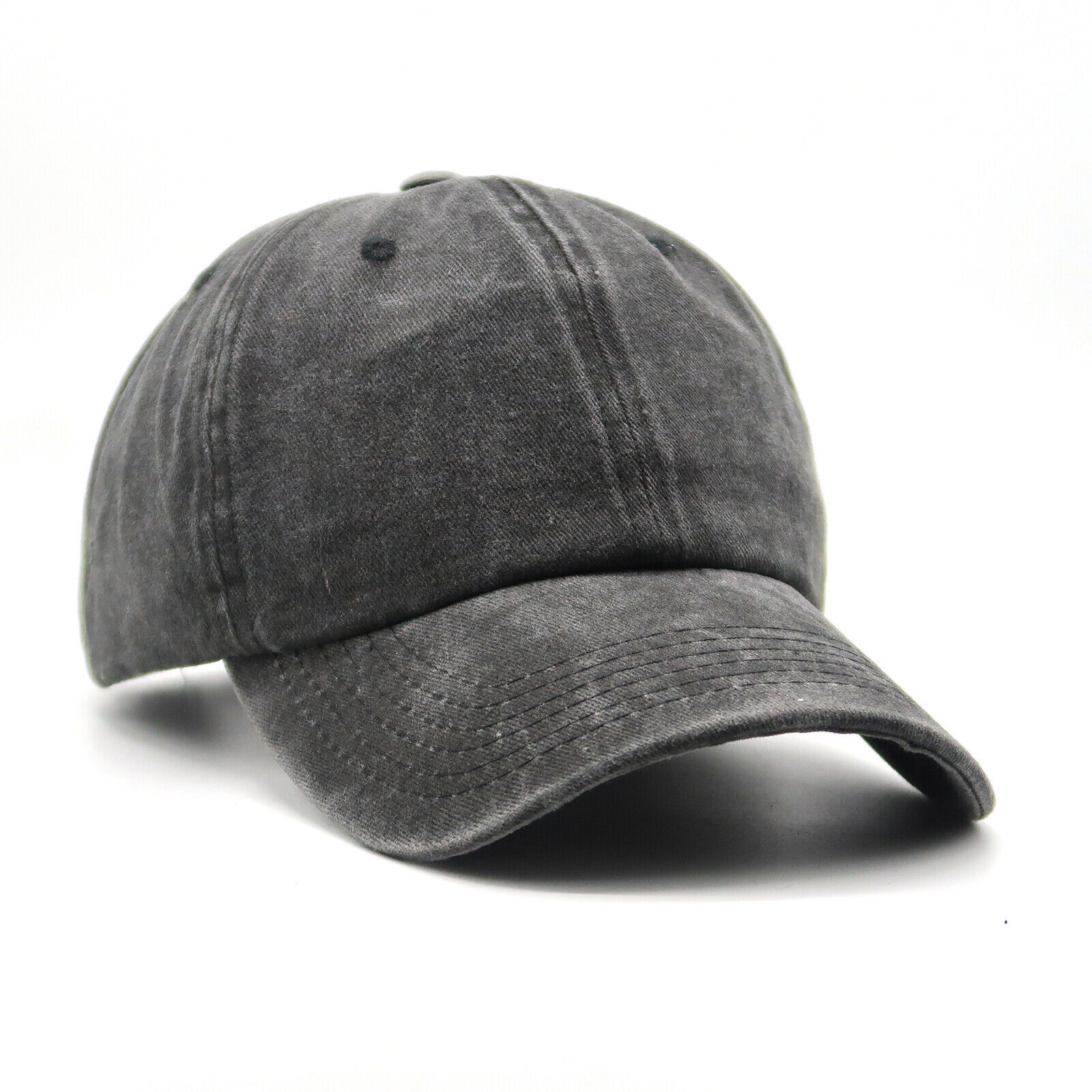 Men Baseball Cap Washed Cotton Solid Adjustable Dad Hat Women Ball Caps Trucker