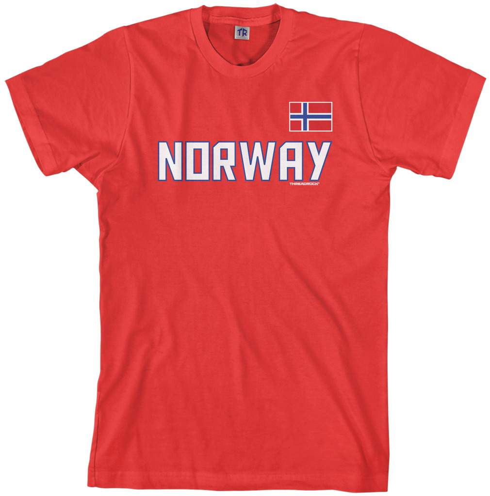 Threadrock Men’s Norway National Team T-shirt Norwegian Pride
