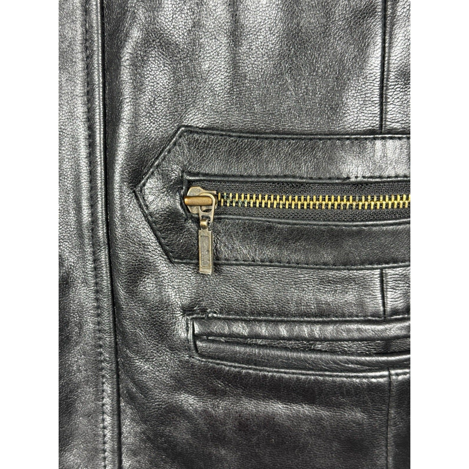 Vtg Superior NY Collection Black Leather Jacket Women’s L Quilted Lining USA
