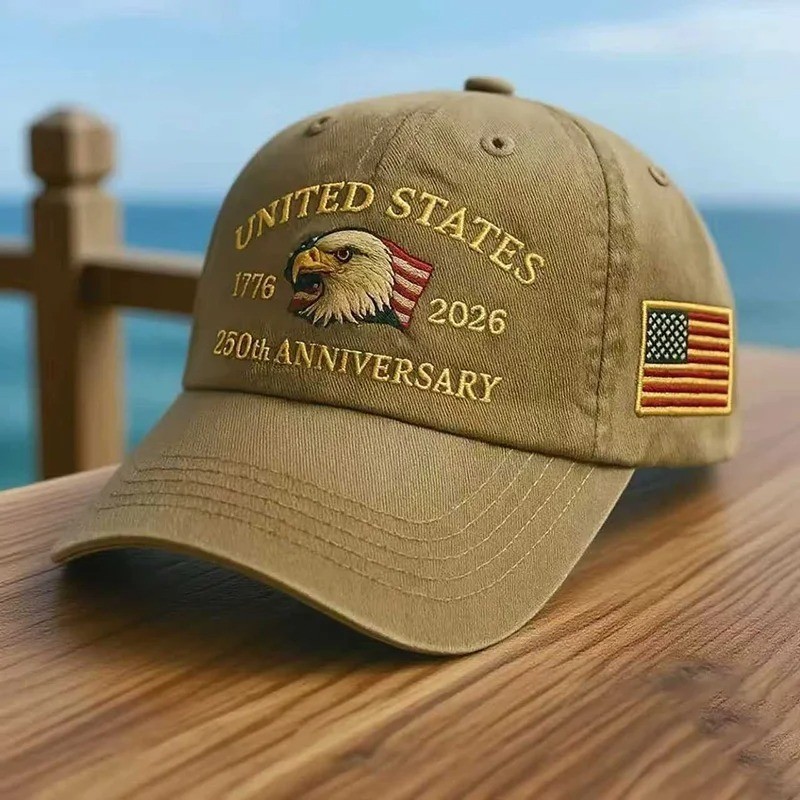 Patriotic USA 250th Anniversary 1776‑2026 Eagle Adjustable Cap