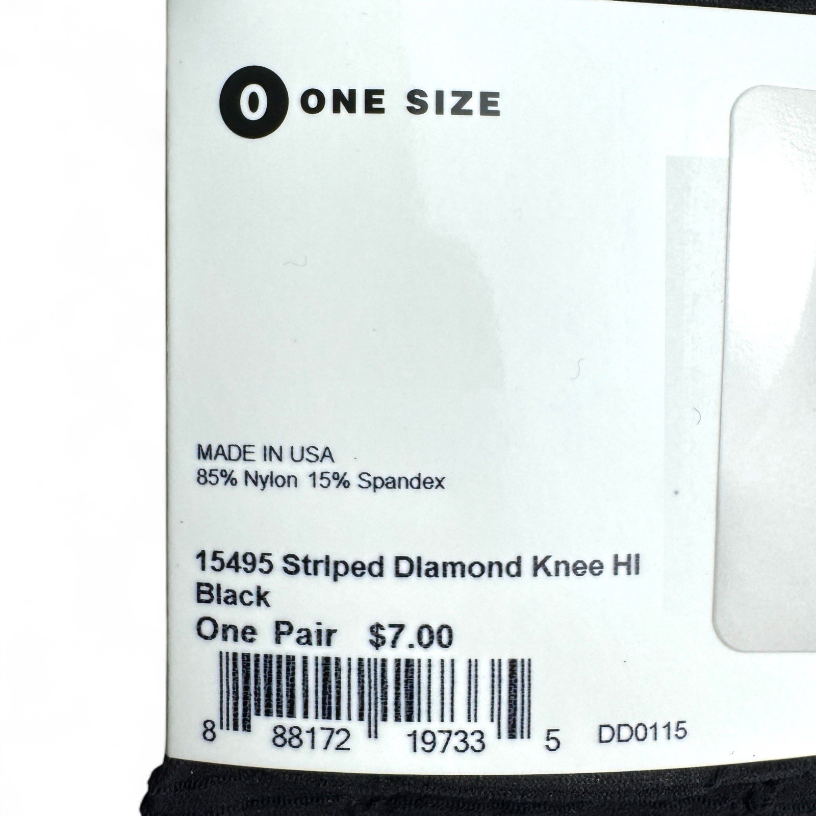 HUE Striped Diamond Pattern Knee Highs Womens One Size Fits Most