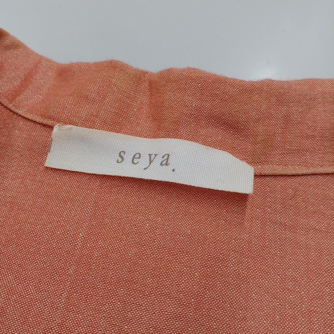 Seya Silk Blend Dress S Linen Cotton Polyester Midi Sleeve Casual