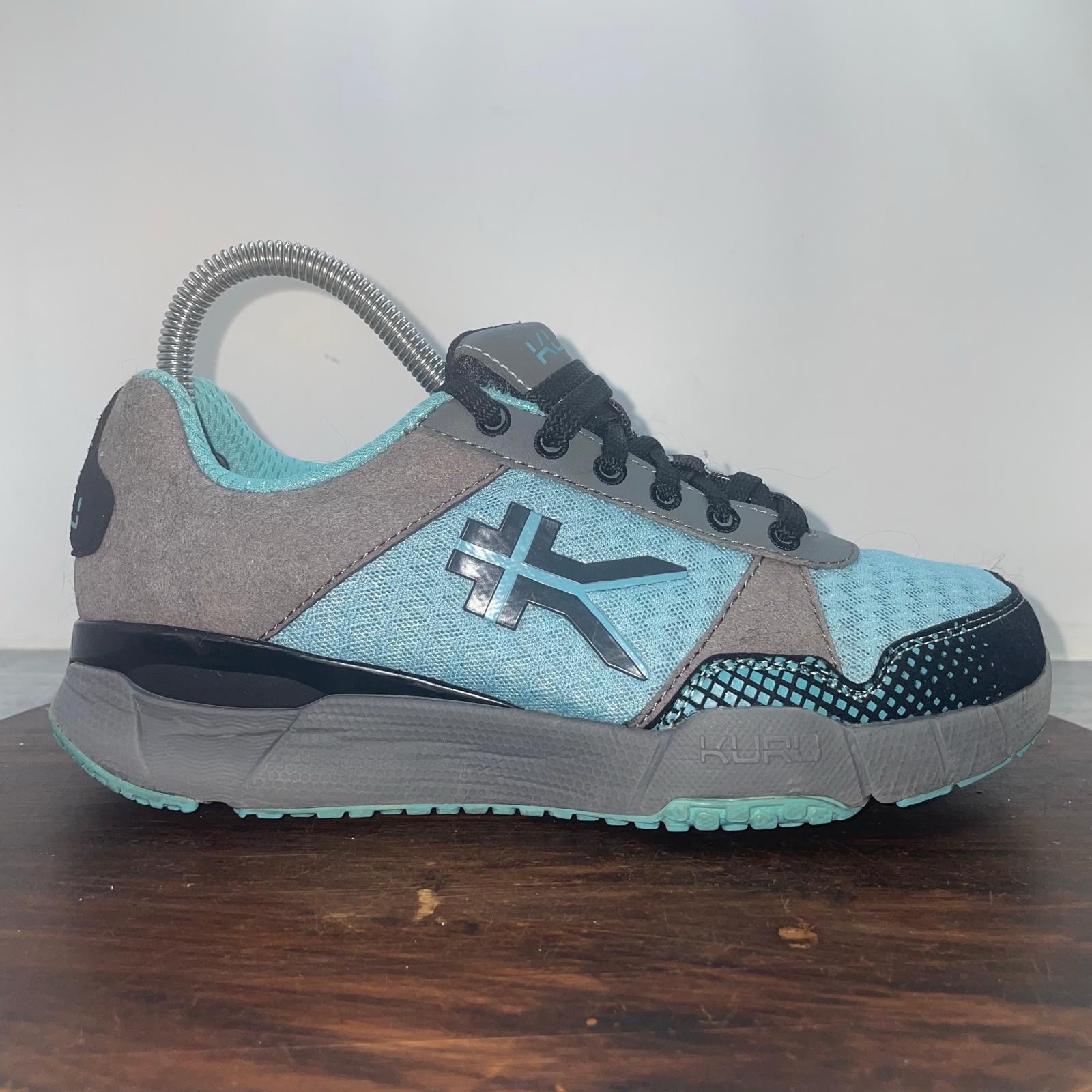 Kuru Quantum Women’s Size 6 Gray Blue Mesh Leather Sneakers Shoes Comfort