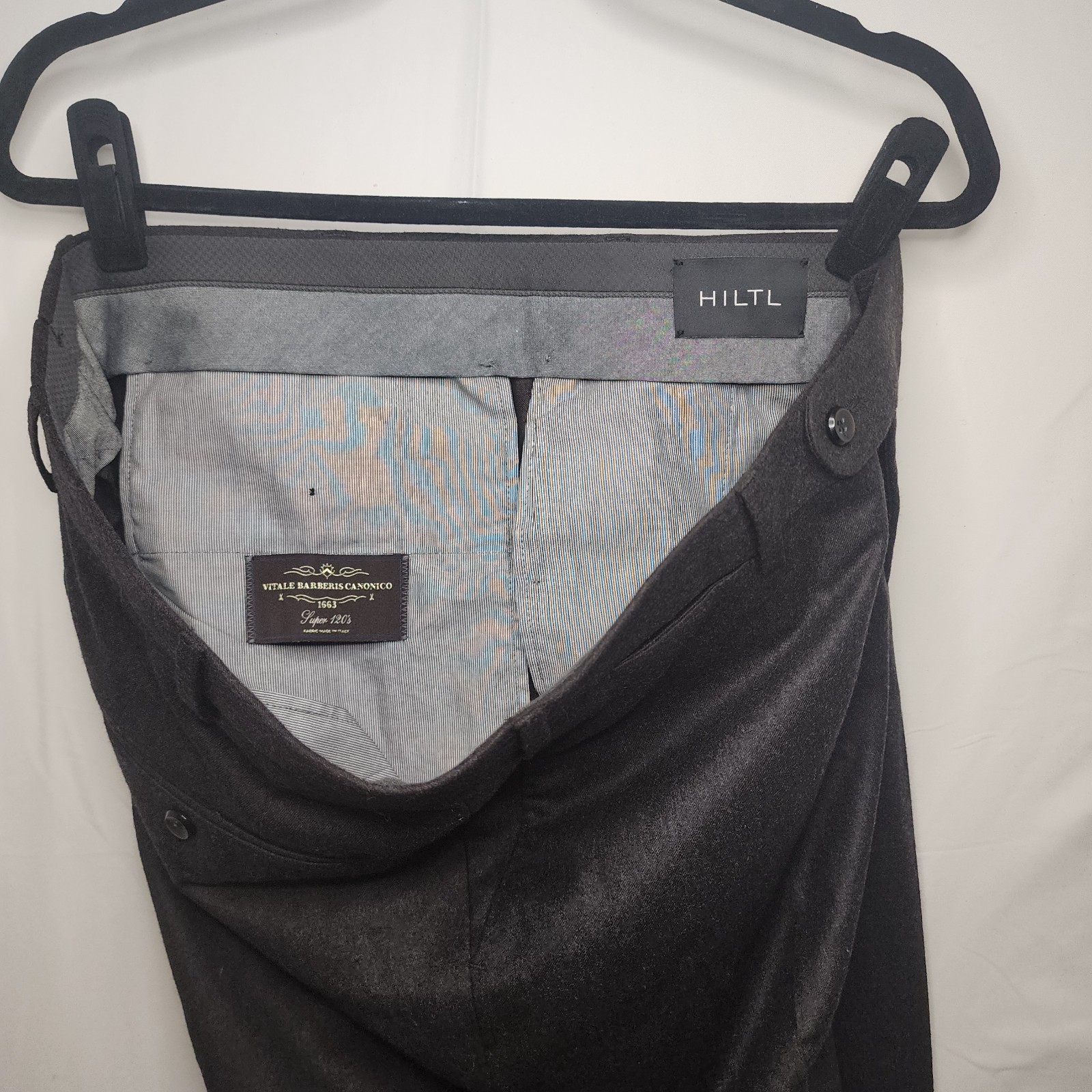 Hiltl pants mens 38×31 brown Vitale Barberis Canonico Super 100’s wool EUC