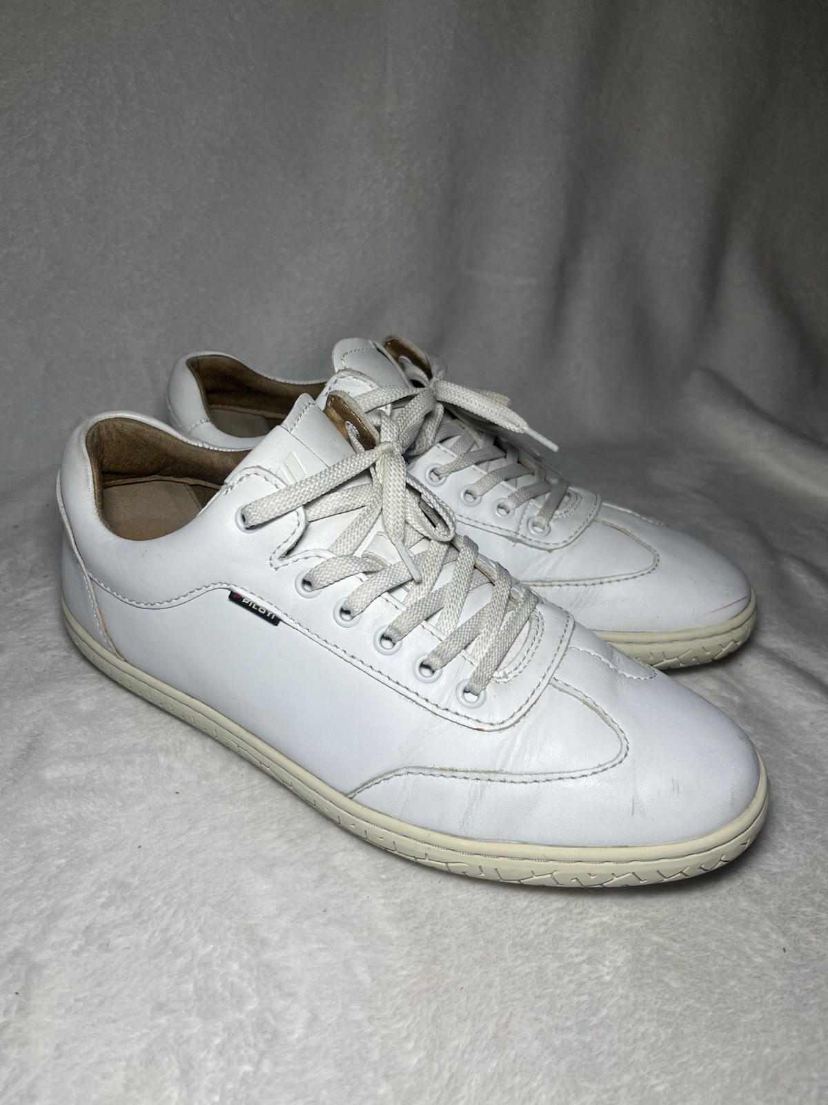 Piloti Shift Driving Sneakers Low Top White Leather Men’s Size 8