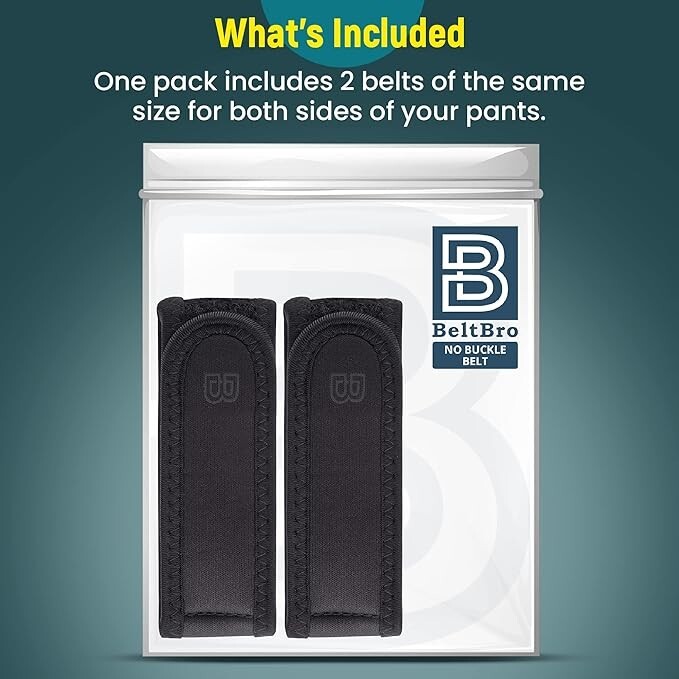 BeltBro Pro Pairs For Men – Next Gen BeltPro Buckle-Free Elastic Belt 1/2x USA