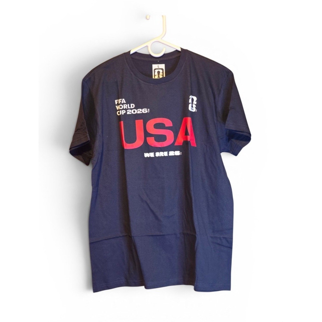 FIFA World Cup 2026 USA Official T-Shirt Mens S, M & L Navy Blue