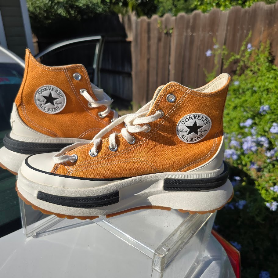 Converse Run Star Legacy CX Platform Shoes Womens 9 Mens 7.5 Orange Amber A00853