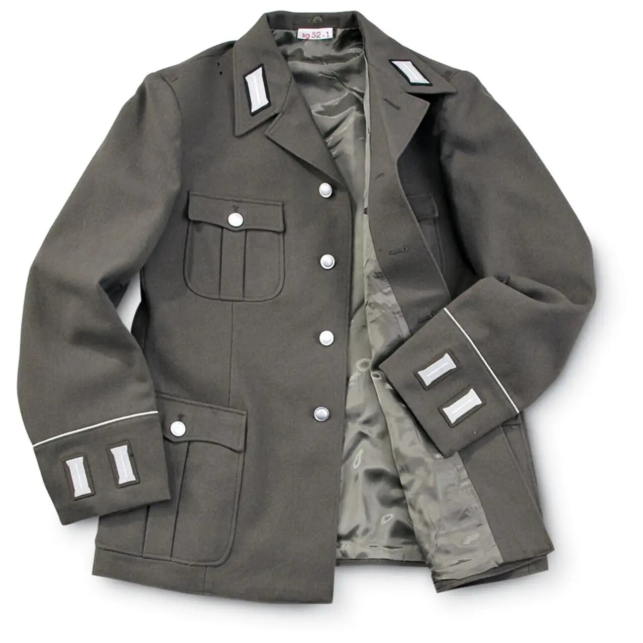Authentic East German Army Uniform Jacket Army Surplus 100% Wool Outer Material