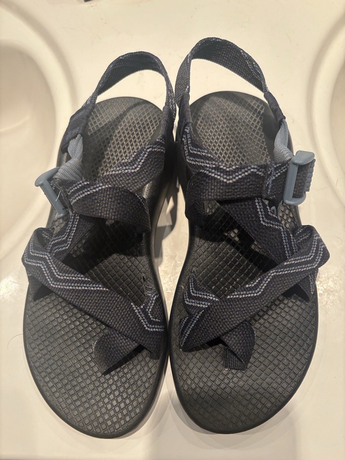 Chaco Women’s Strappy Sandals Black/Gray Adjustable Strap Buckle US 7