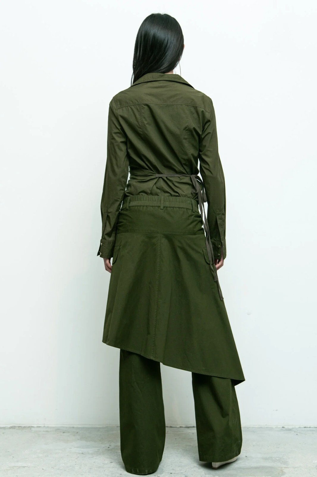NWT $485 SoHo Designer Nicholas K Free People Micah Pants Green Tie Wrap L Large