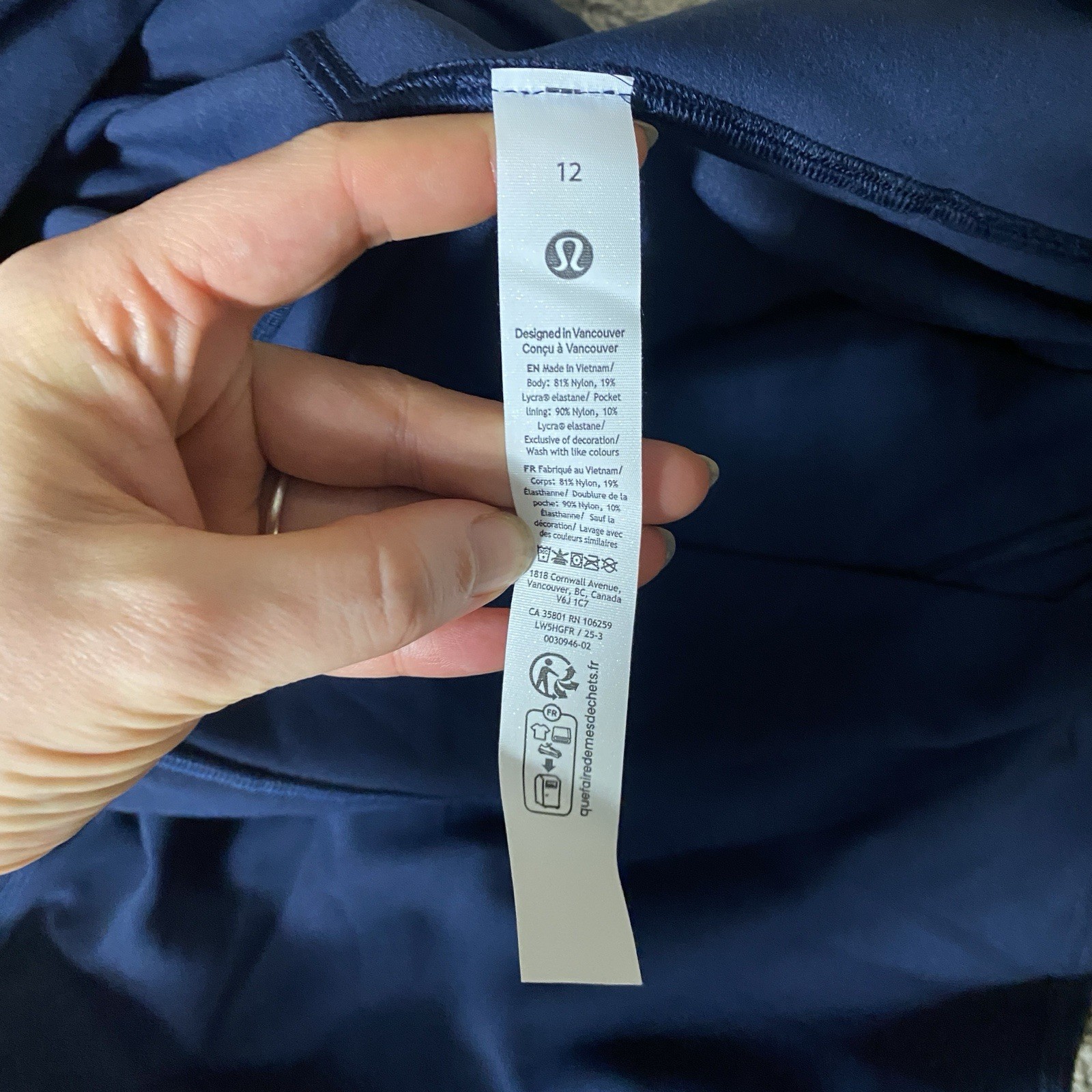 Lululemon Size 12 Align Jogger High Rise 28” True Navy Blue