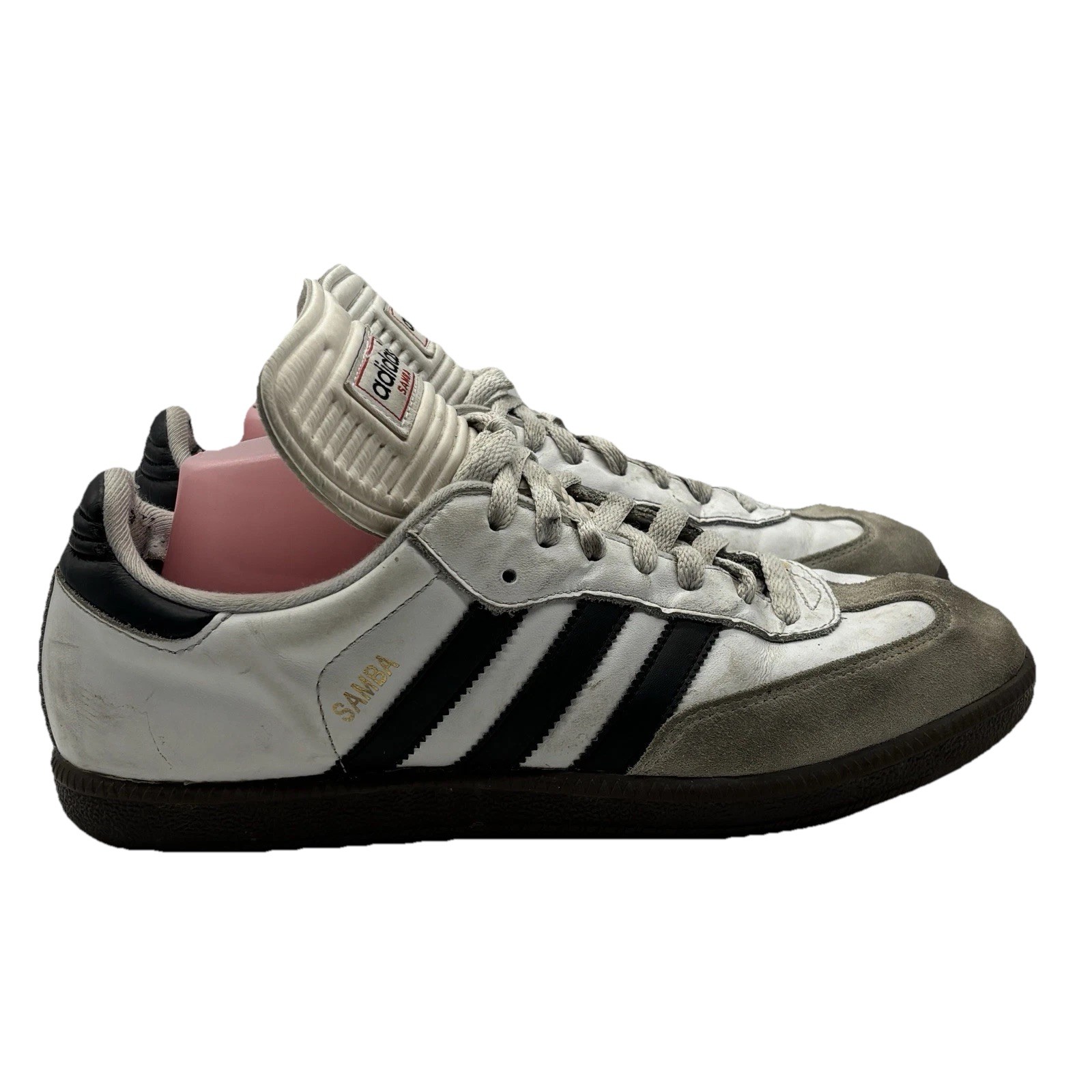 Adidas Samba Classic Mens Size 9 White Black Athletic Walking Shoes Sneakers