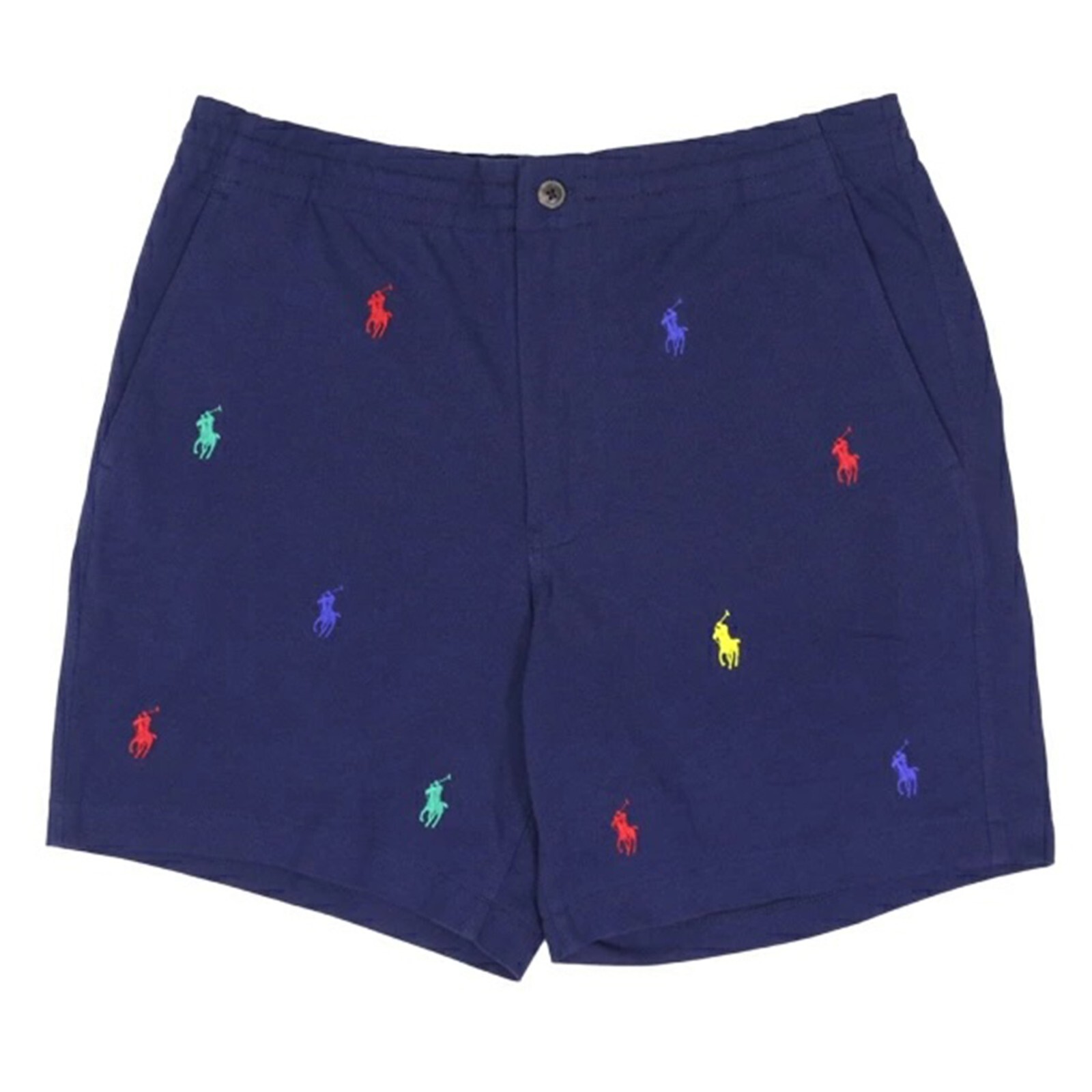 Polo Ralph Lauren Multi-Pony Cotton Sweat Shorts – Navy (Multi-Color ponies) –