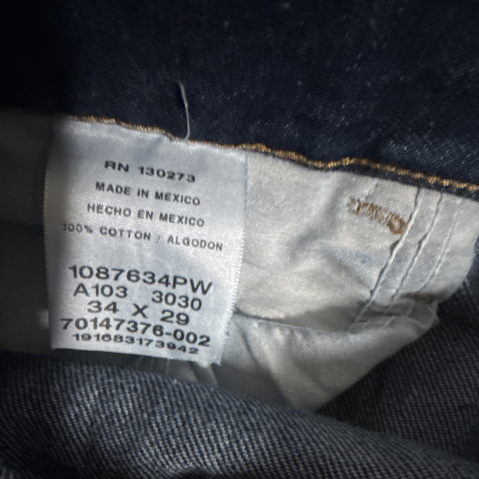 Rustler Classic Men’s Dark Wash Blue Denim Jeans Straight Regular Fit Zip