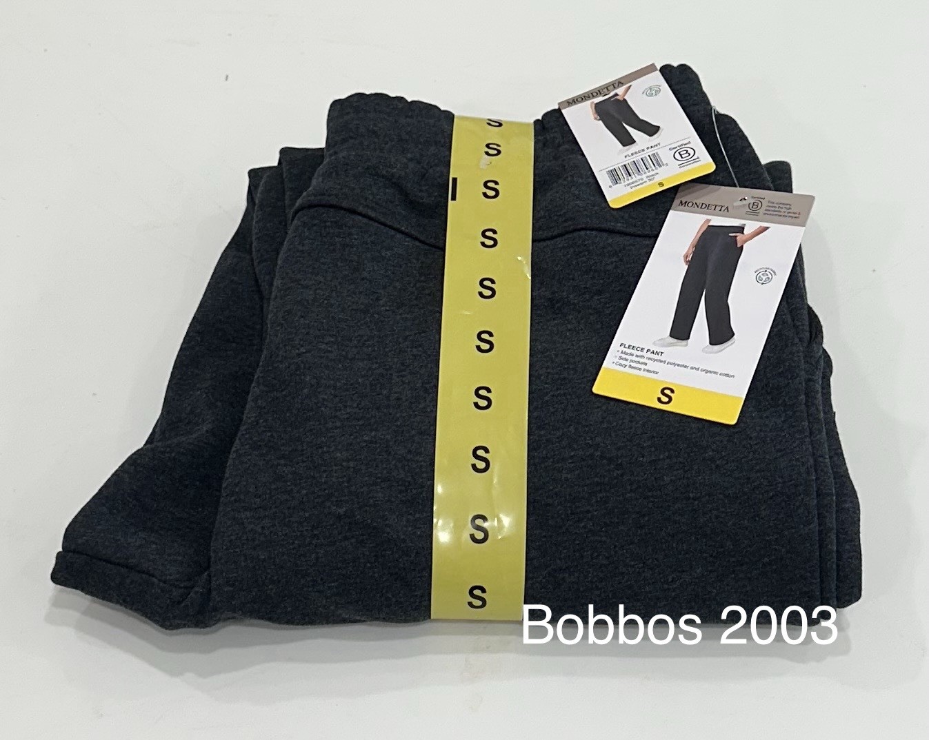 Mondetta Women’s Pull-On Fleece Pants, Black, Size S