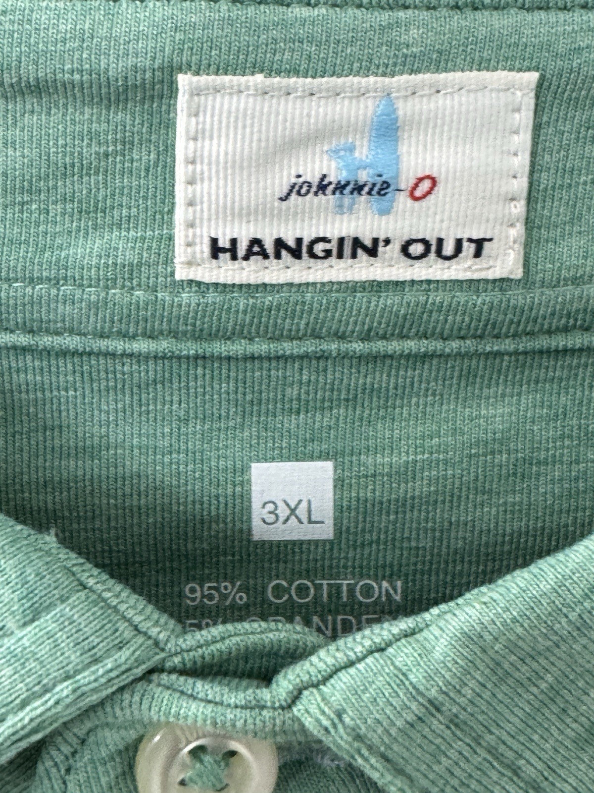Johnnie-O Hangin’Out Heather Original Blimey Limey Polo Shirt 3XL Golf Logo