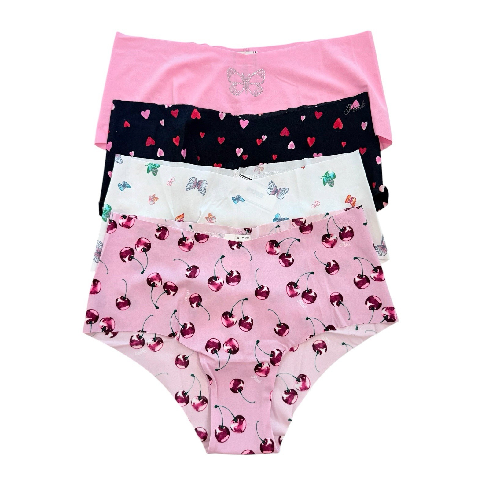 Victoria’s Secret Cheeky Panties Womens Medium No Show LOT OF 4 VS Smooth Panty
