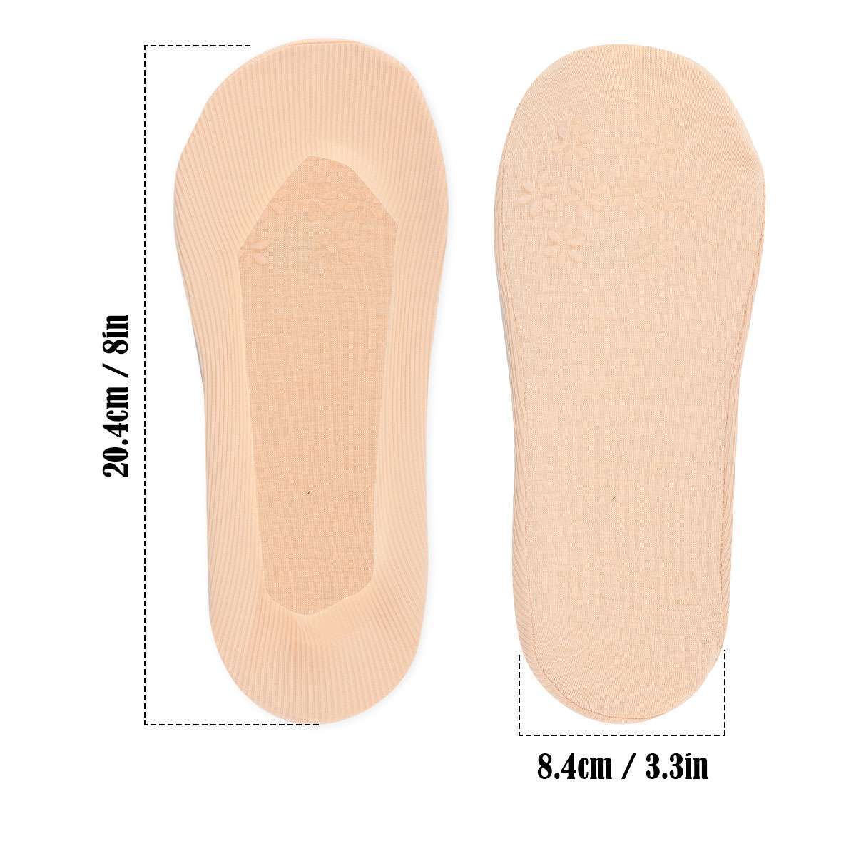 3 Pairs Womens No Show Nonslip Silicone Invisible Liner Low Cut Boat Heels Socks
