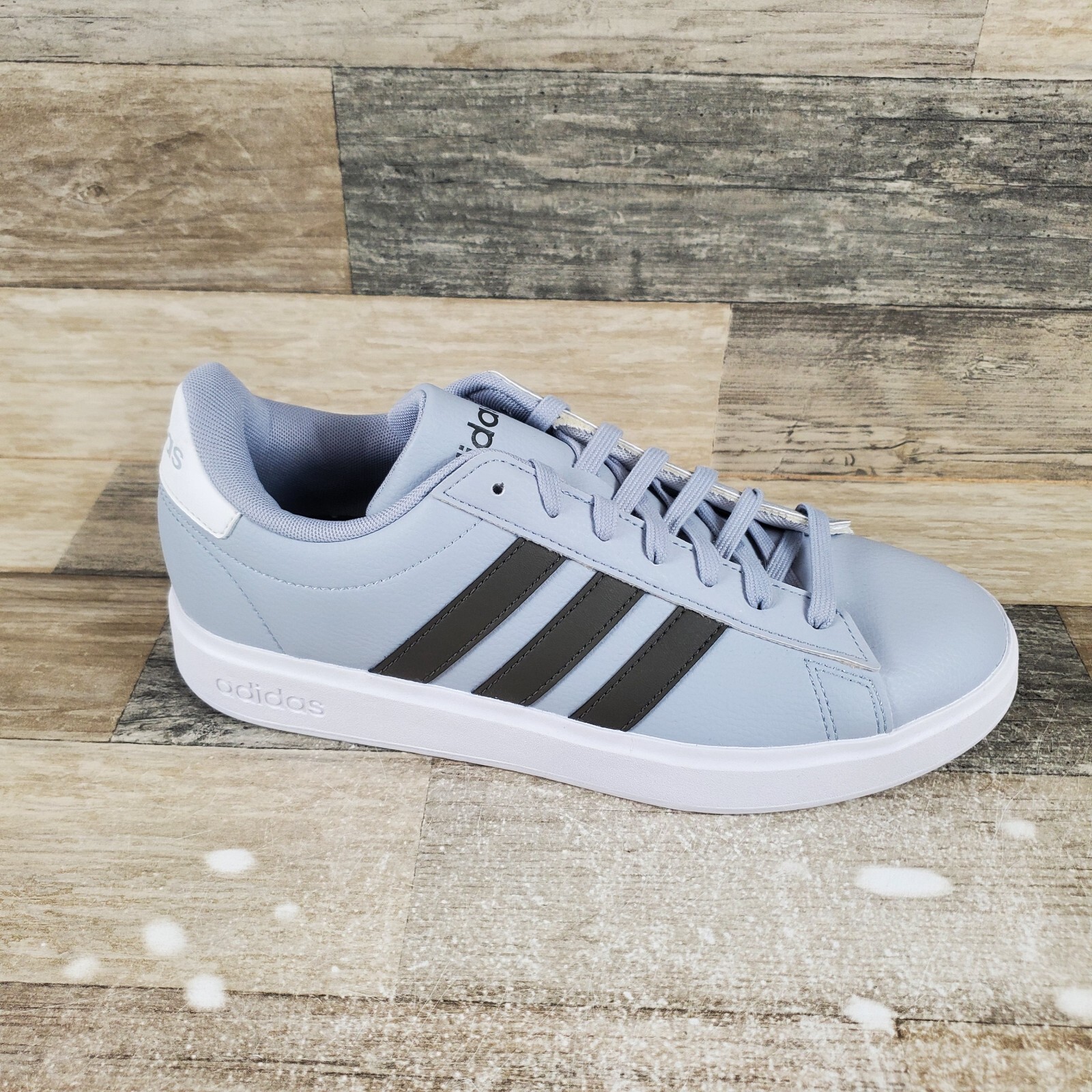 Adidas Grand Court 2.0 Mens Shoes Sz 8 Running Halo Silver Shadow Olive Sneakers
