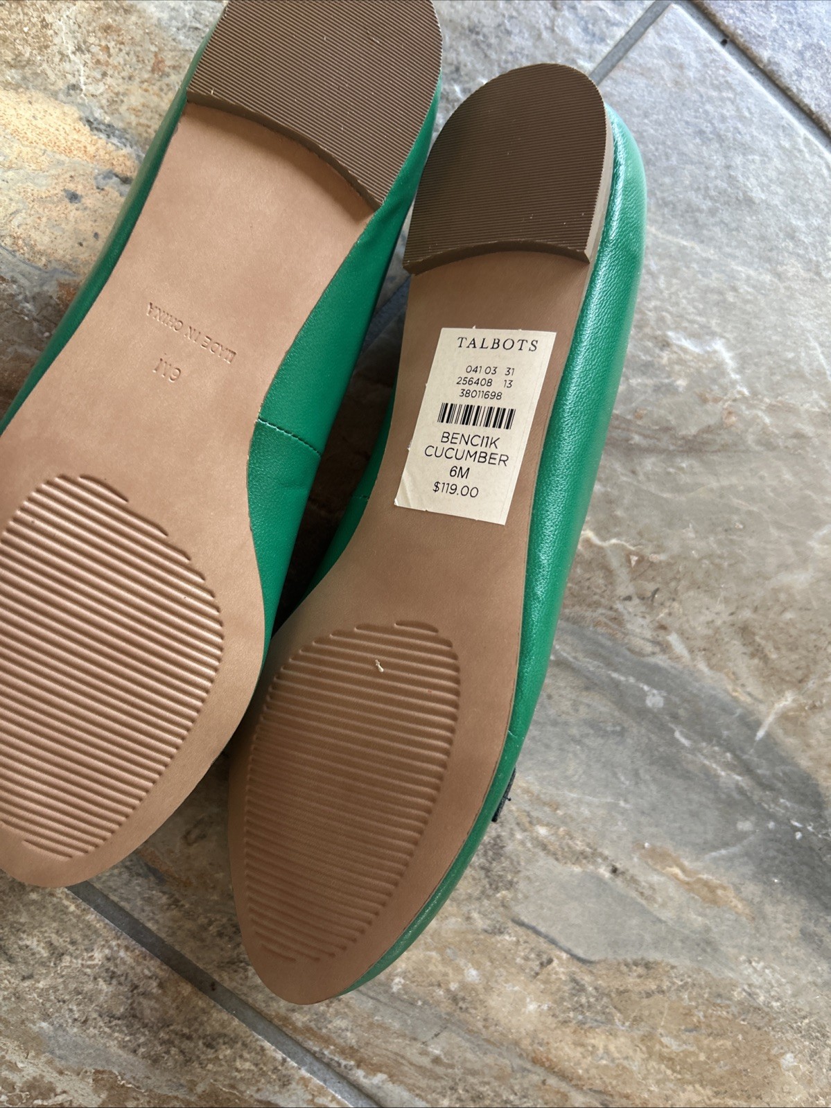 NWT Talbots Green benc11k Cucumber Tassel Loafer Women 6M Flat Shoes $119