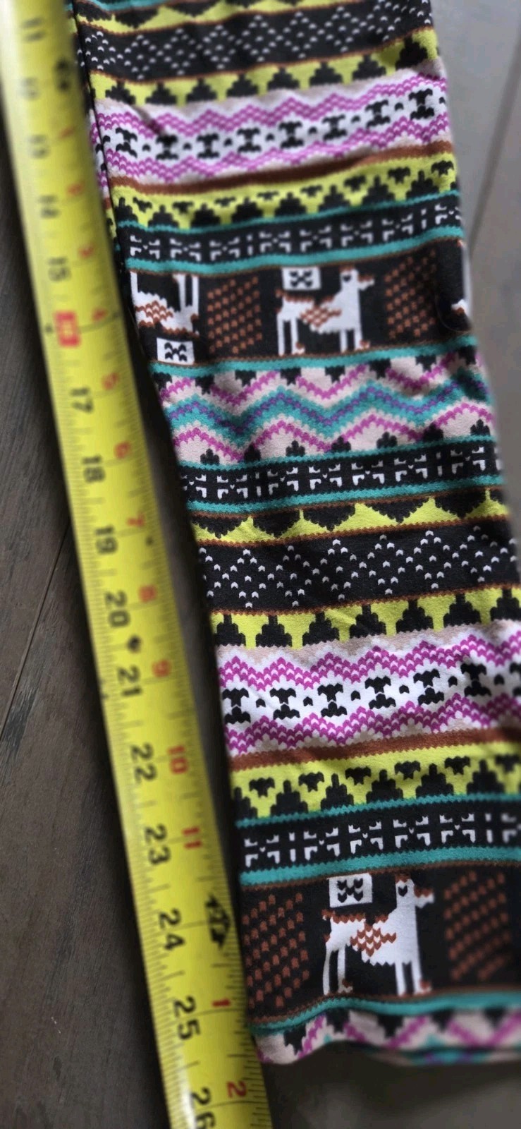 Fabric & Fabric Aztec Print Jacquard Knit Pattern Leggings- One Size- NWT
