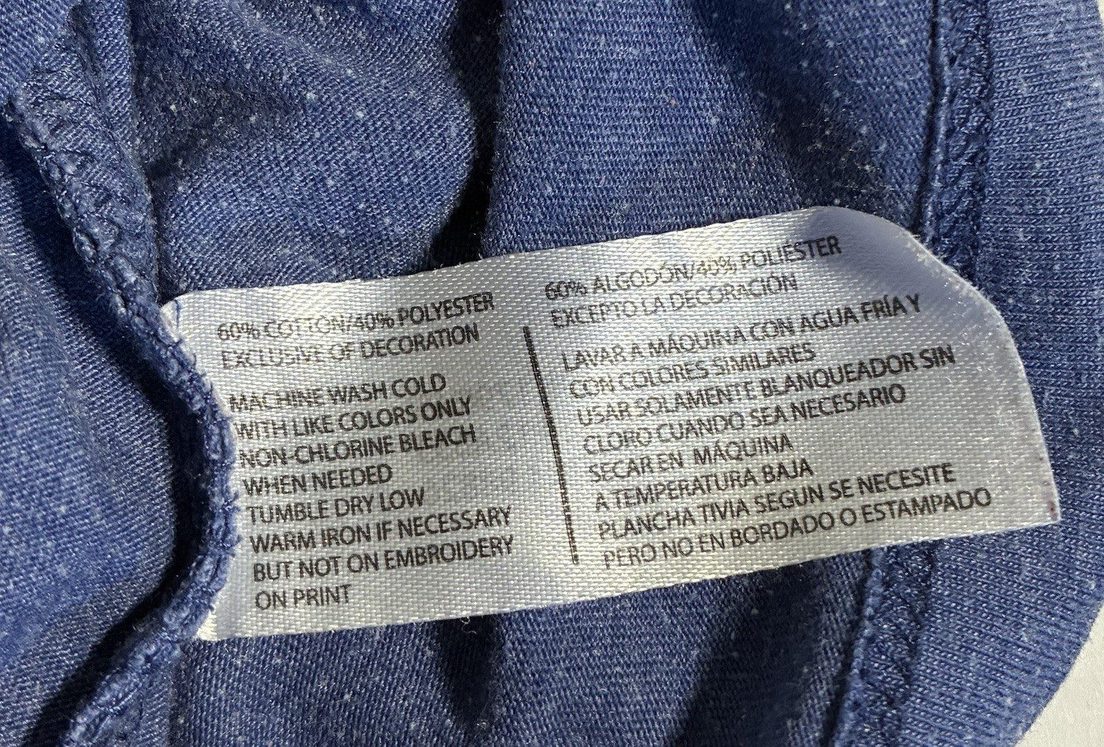 U.S. Polo Assn. Blue Solid Embroidered Logo Tee Cotton Blend Teen L (10-12)