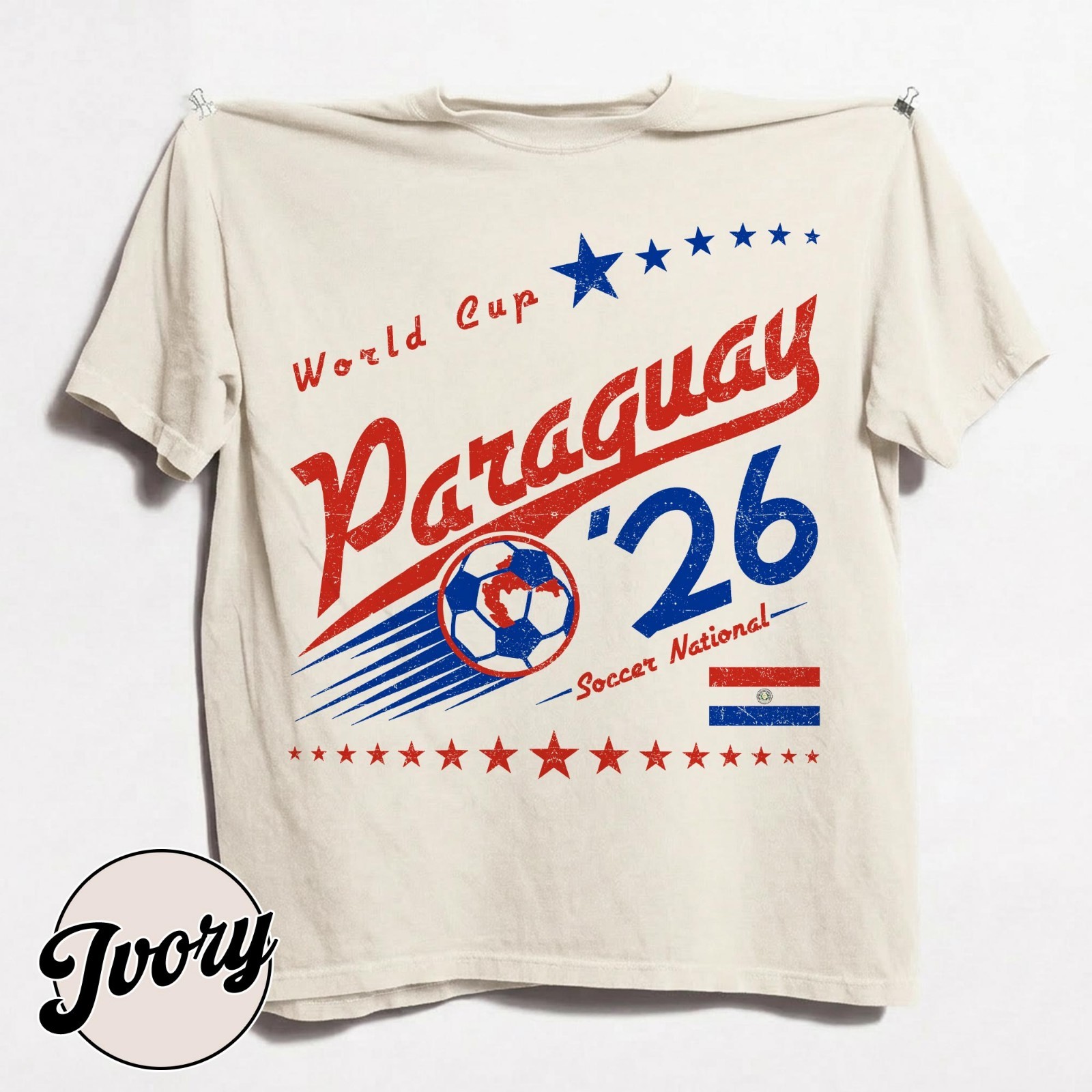 Paraguay Soccer National World Cup 26 Comfort Colors Shirt S-4XL