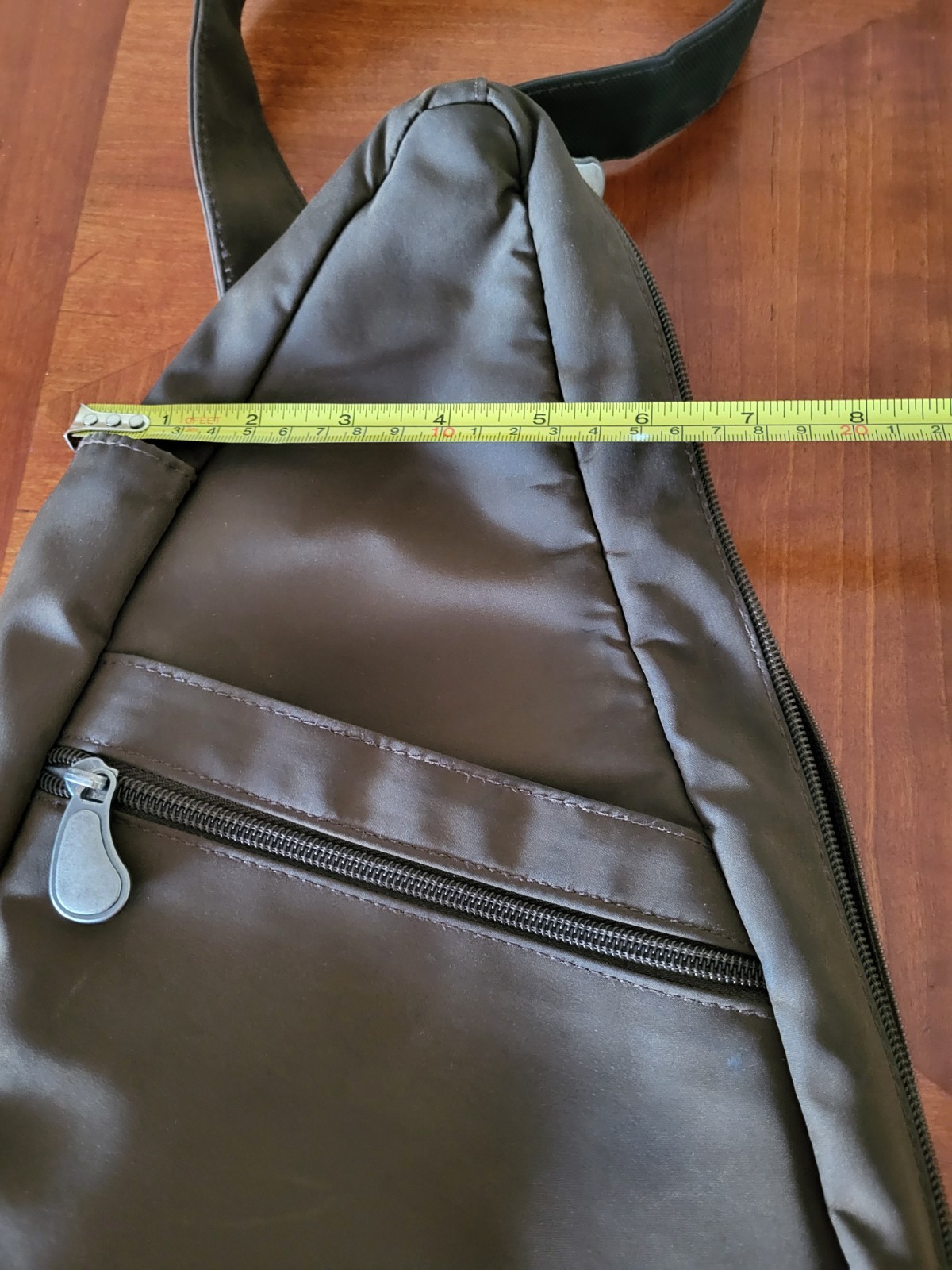AmeriBag Healthy Back Bag Sling Shoulder Bag Adj Strap Nylon Exterior 14″