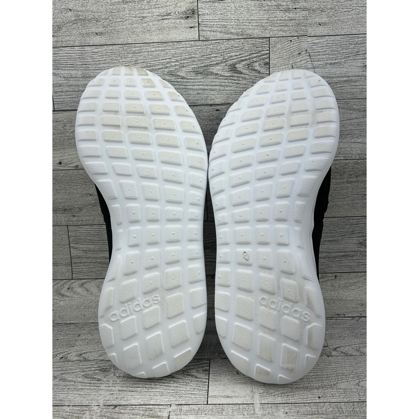 Adidas Cloudfoam Lite Racer Slip On Women Sz 6 Black White Mesh Sneakers AC8475