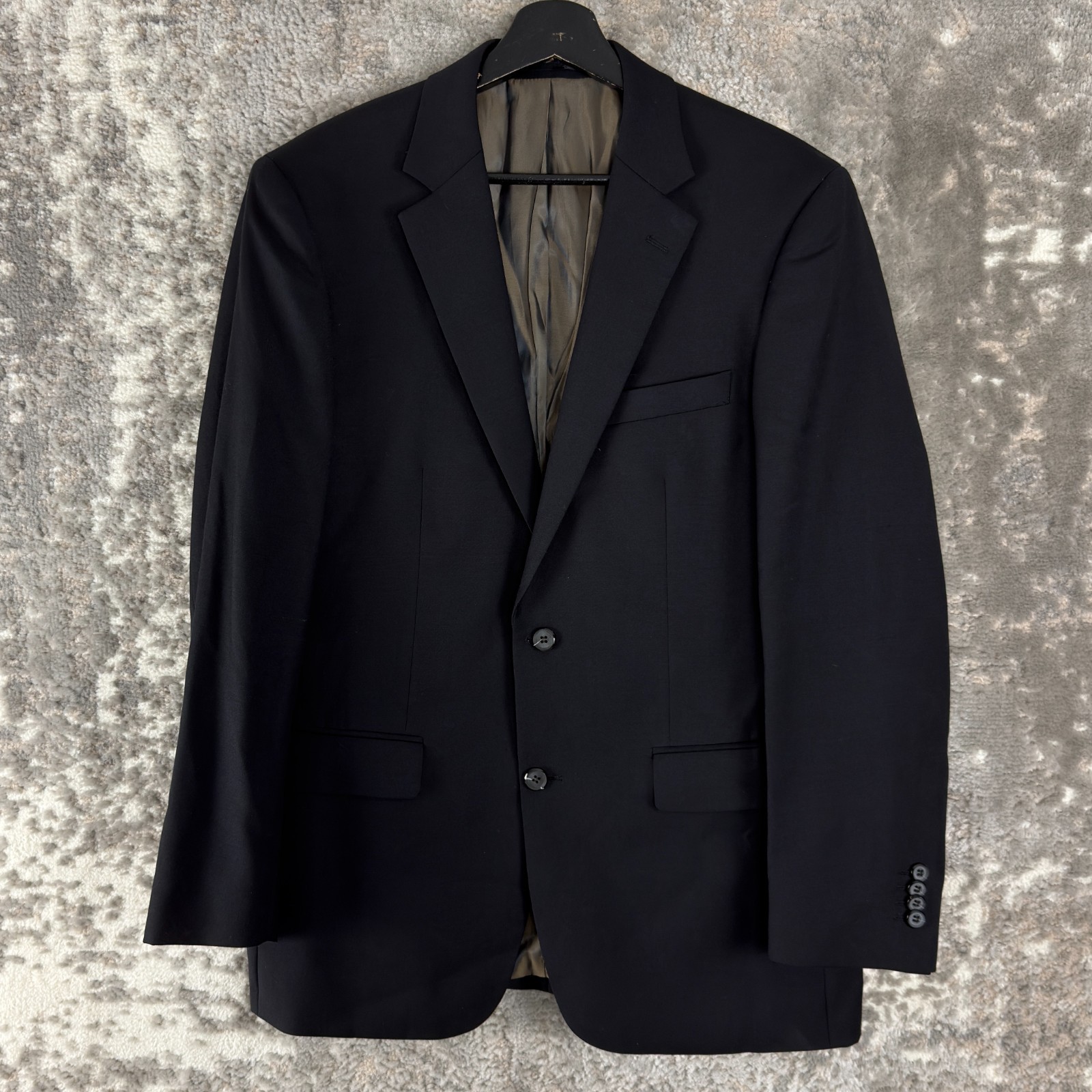 Combatant Gentlemen Size 38R Career Wool Notched Blazer Jacket Black Button