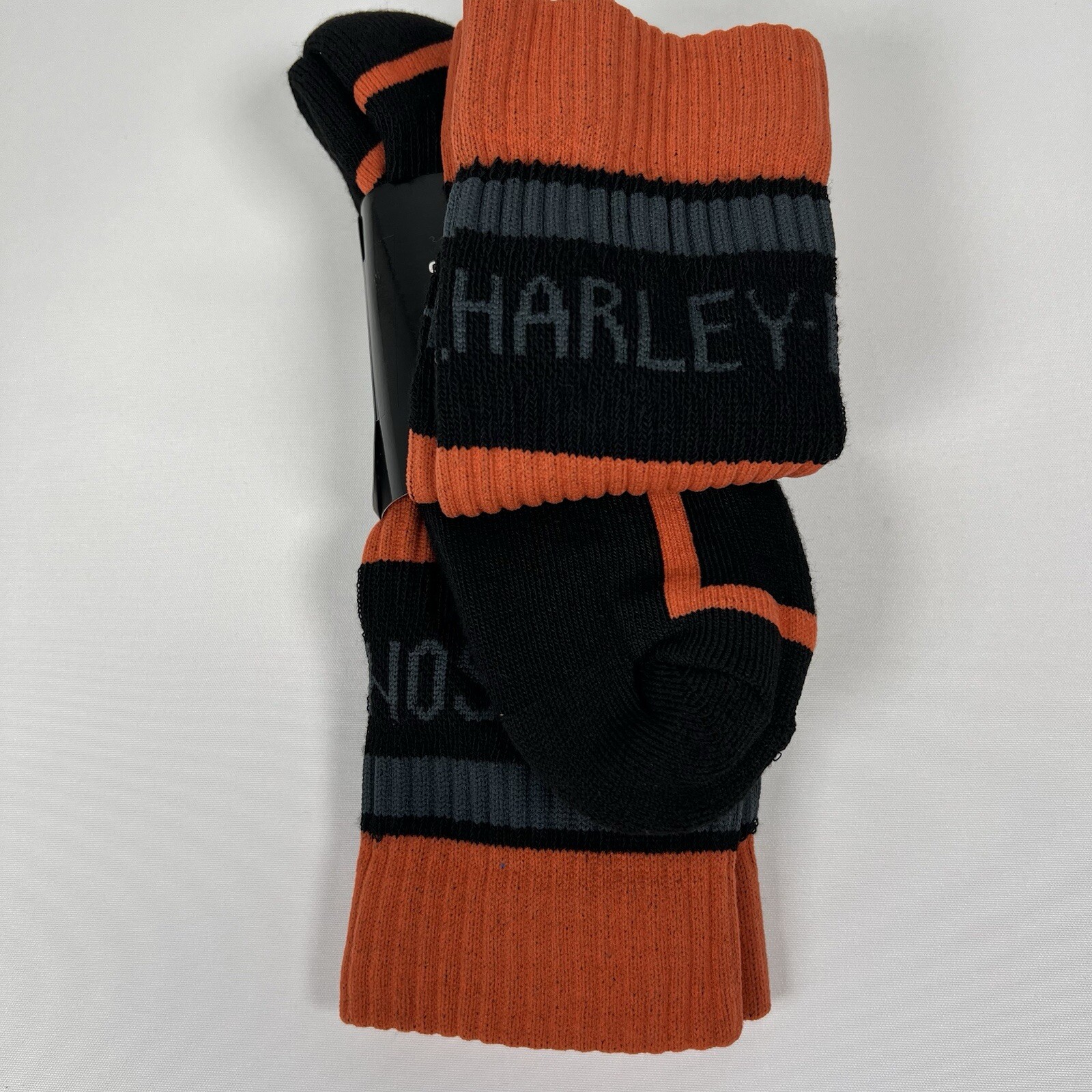 Harley Davidson Socks, Men’s Large, 2 Pair NEW! Made In USA Slightly Irregular