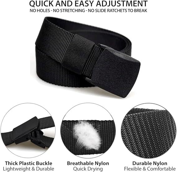 Men Casual Military Tactical Army Adjustable Quick Release Belts Pants Waistband