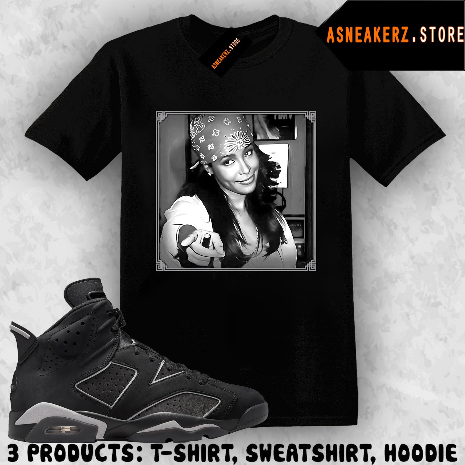 Tee Shirt Matching AJ 6 Cap and Gown 2026 To Match Sneaker IMO Aaliyah T-Shirt