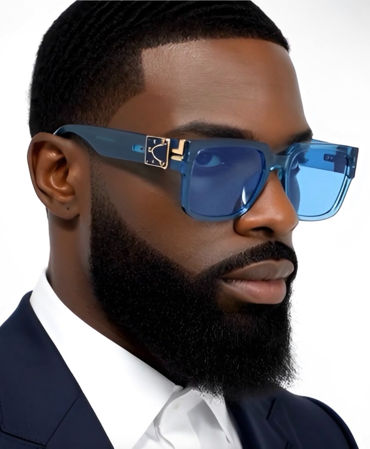 MEN OVERSIZED THICK SHADES SQUARE SUNGLASSES RETRO DESIGNER FASHION CLASSY 2023