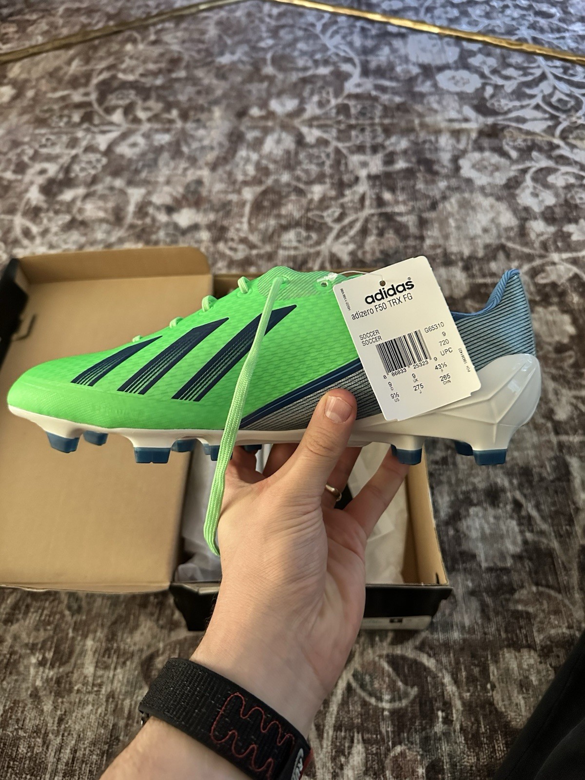 adidas adizero F50 TRX FG Soccer Cleats Green/Blue/White G65310