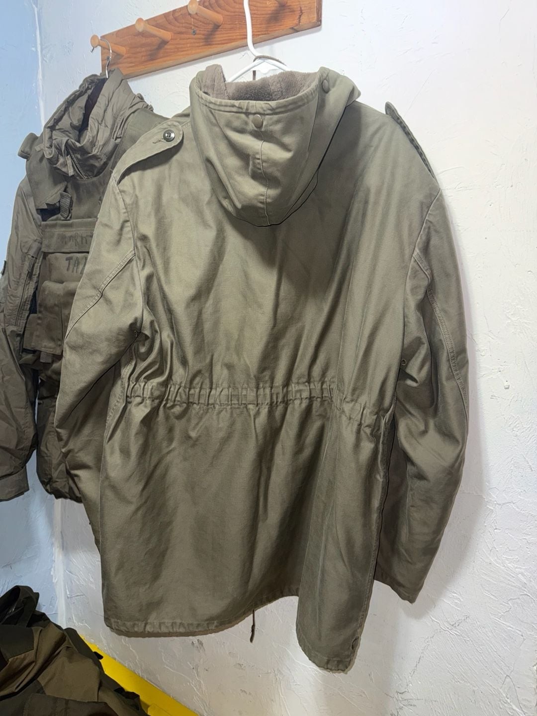 Vintage German Army Olive Drab Parka with Removable Faux Fur Lining